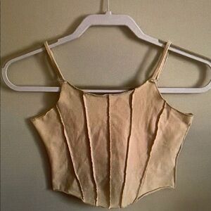 Cream Sleeveless Women's Top
